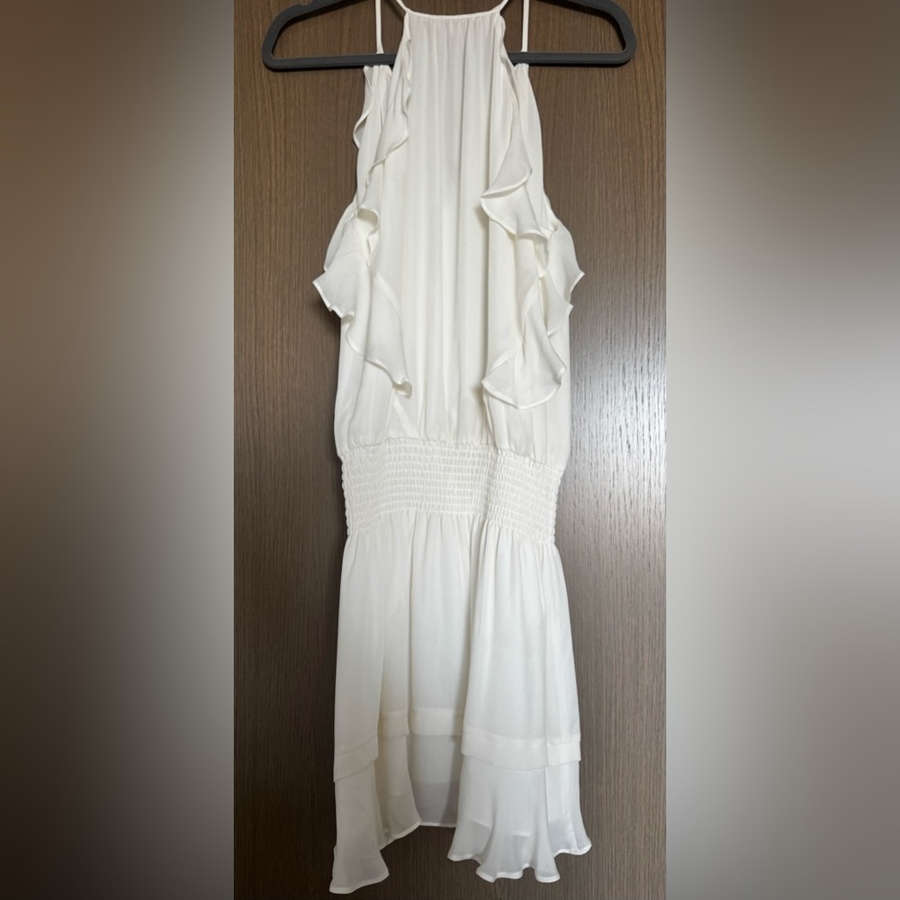 Parker White Ruffle Mini Dress - Picture 4 of 5